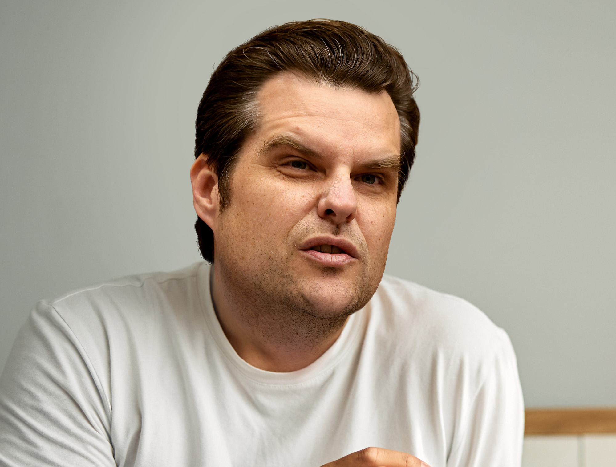 Nervous Matt Gaetz Fumbles With Training Bra