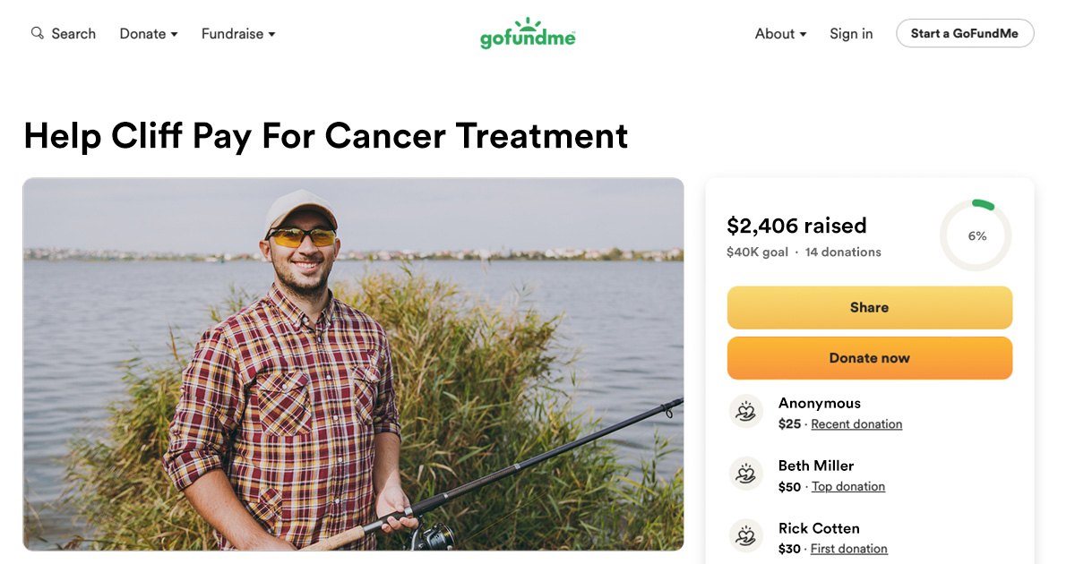 Yeah, Good Luck Pal: This GoFundMe Isn’t Really Offering Any Perks For Donors Outside Of Having The Guy Not Die Of Cancer